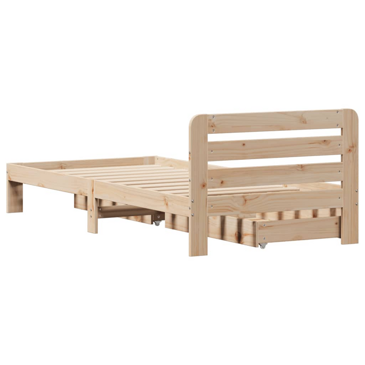 Solid Pine Wood Bed Frame 90x200 cm - Durable & Stylish Design - No Mattress - Premium  from Home Treasures - Just £170.99! Shop now at Home Treasures