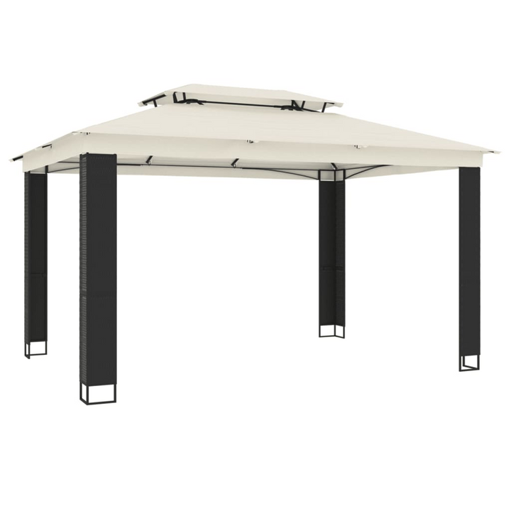 Outdoor Gazebo with Double Roof, Cream 3.94x2.96 m | Durable Steel Frame | Perfect for Garden & Patio - Premium  from Home Treasures - Just £425.99! Shop now at Home Treasures