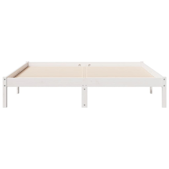 Extra Long White Bed Frame 140x210 cm | Solid Pine Wood, Sturdy and Stylish Home Furniture - Premium  from Home Treasures - Just £95.99! Shop now at Home Treasures