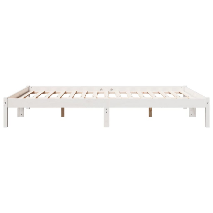 Extra Long White Bed Frame 140x210 cm | Solid Pine Wood, Sturdy and Stylish Home Furniture - Premium  from Home Treasures - Just £95.99! Shop now at Home Treasures