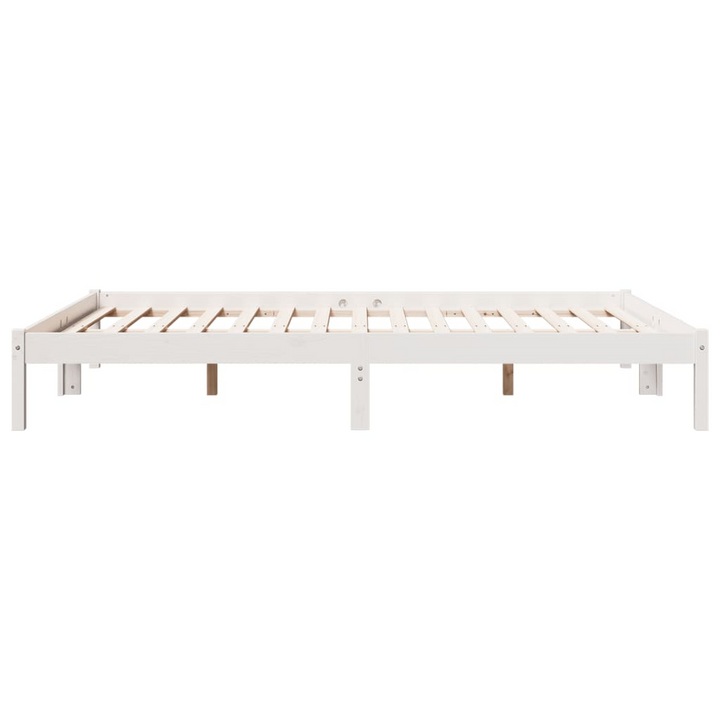 Extra Long White Bed Frame - Solid Pine Wood, 140x220 cm, Durable & Stylish - Premium  from Home Treasures - Just £113.99! Shop now at Home Treasures