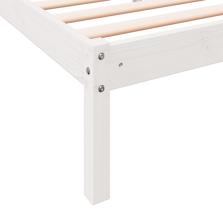 Extra Long White Bed Frame - Solid Pine Wood, 140x220 cm, Durable & Stylish - Premium  from Home Treasures - Just £113.99! Shop now at Home Treasures