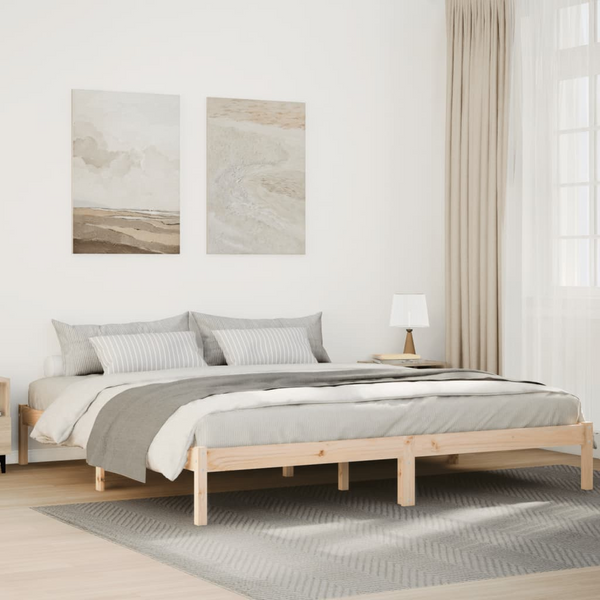 Extra Long Solid Pine Wood Bed Frame - 200x210 cm | Sturdy & Durable | No Mattress Included - Premium  from Home Treasures - Just £113.99! Shop now at Home Treasures