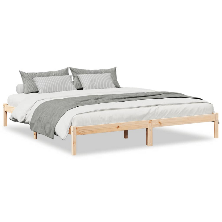 Extra Long Solid Pine Wood Bed Frame - 200x210 cm | Sturdy & Durable | No Mattress Included - Premium  from Home Treasures - Just £113.99! Shop now at Home Treasures