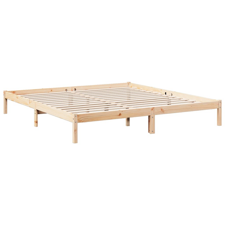 Extra Long Solid Pine Wood Bed Frame - 200x210 cm | Sturdy & Durable | No Mattress Included - Premium  from Home Treasures - Just £113.99! Shop now at Home Treasures