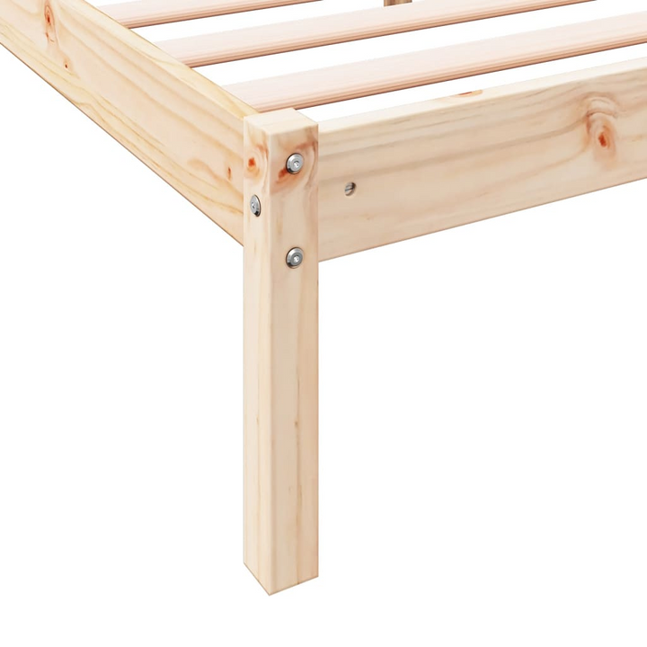 Extra Long Solid Pine Wood Bed Frame - 200x210 cm | Sturdy & Durable | No Mattress Included - Premium  from Home Treasures - Just £113.99! Shop now at Home Treasures