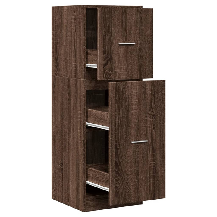 Apothecary Cabinet in Brown Oak - Durable Engineered Wood Storage Solution, 40x41x118 cm - Premium  from Home Treasures - Just £84.99! Shop now at Home Treasures