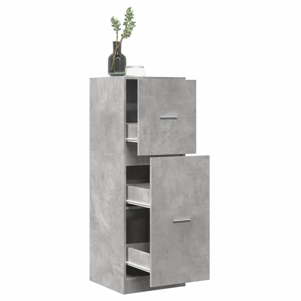 Apothecary Cabinet - Stylish Concrete Grey, Durable Engineered Wood, 40x41x118 cm | Modern Storage Solution - Premium  from Home Treasures - Just £116.99! Shop now at Home Treasures