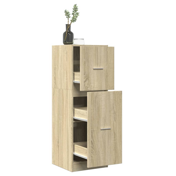 Apothecary Cabinet in Sonoma Oak - 3-Drawer Storage Unit, 40x41x118 cm, Engineered Wood - Premium  from Home Treasures - Just £82.99! Shop now at Home Treasures