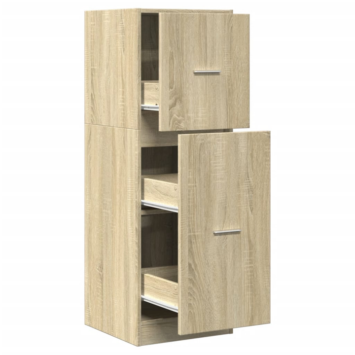 Apothecary Cabinet in Sonoma Oak - 3-Drawer Storage Unit, 40x41x118 cm, Engineered Wood - Premium  from Home Treasures - Just £82.99! Shop now at Home Treasures