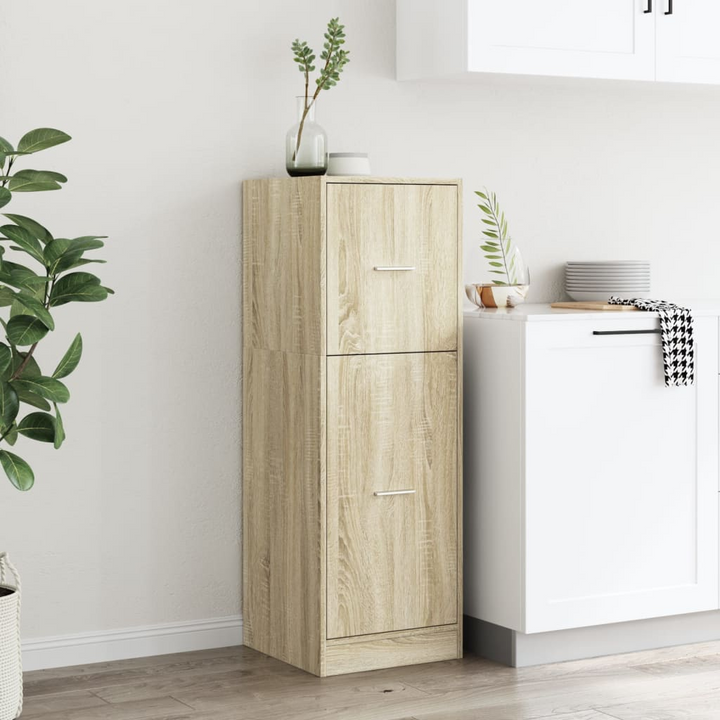 Apothecary Cabinet in Sonoma Oak - 3-Drawer Storage Unit, 40x41x118 cm, Engineered Wood - Premium  from Home Treasures - Just £82.99! Shop now at Home Treasures