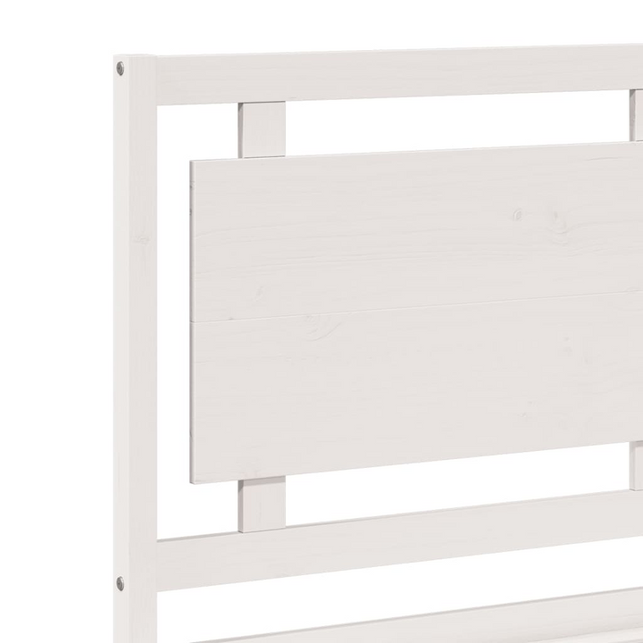 Solid Wood Extra Long Bed Frame in White - 160x220 cm | Sturdy & Stylish Bedroom Furniture - Premium  from Home Treasures - Just £186.99! Shop now at Home Treasures