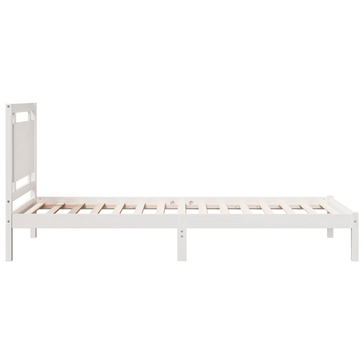 Extra Long Bed Frame | Solid Pine Wood | White | 100x220 cm | Sturdy & Durable | With Headboard & Storage Space - Premium  from Home Treasures - Just £148.99! Shop now at Home Treasures