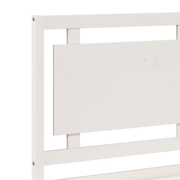 Extra Long Solid Wood Bed Frame - White, 140x210 cm | Sturdy, Stylish & Storage-Ready - Premium  from Home Treasures - Just £162.99! Shop now at Home Treasures