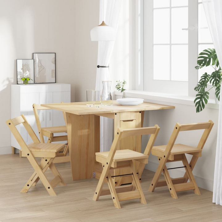 CORONA 5 Piece Butterfly Dining Set - Wax Brown Finish, Space-Saving & Versatile Dining Solution - Premium  from Home Treasures - Just £363.99! Shop now at Home Treasures