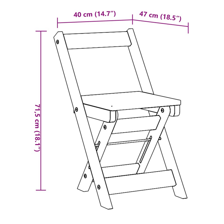 CORONA Foldable Dining Chairs - Set of 4, Solid Pine Wood, Corona Wax Brown Finish, Stylish and Durable Seating Solution - Premium  from Home Treasures - Just £161.99! Shop now at Home Treasures