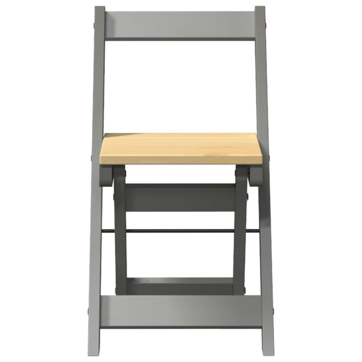 CORONA Foldable Dining Chairs in Grey - Set of 4 | Solid Pine Wood, Elegant & Durable - Premium  from Home Treasures - Just £170.99! Shop now at Home Treasures