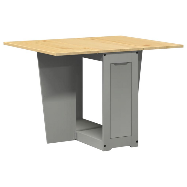 CORONA Foldable Butterfly Dining Table in Grey - Solid Pine Wood Extendable Space-Saving Design - Premium  from Home Treasures - Just £210.99! Shop now at Home Treasures