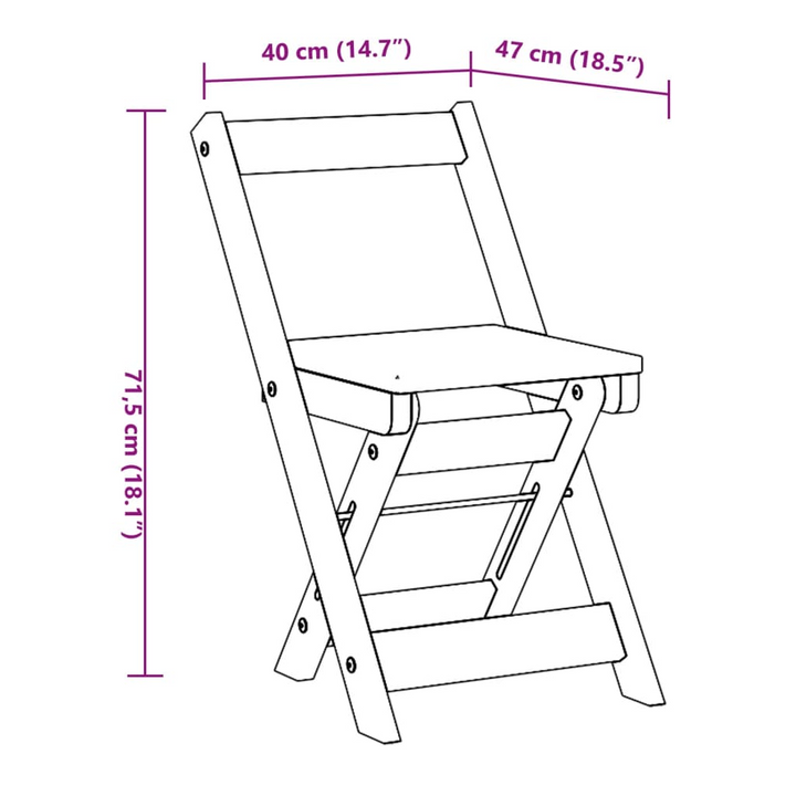 CORONA Foldable Dining Chairs in White - Set of 4 | Solid Pine Wood | Elegant & Durable Furniture for Home - Premium  from Home Treasures - Just £170.99! Shop now at Home Treasures