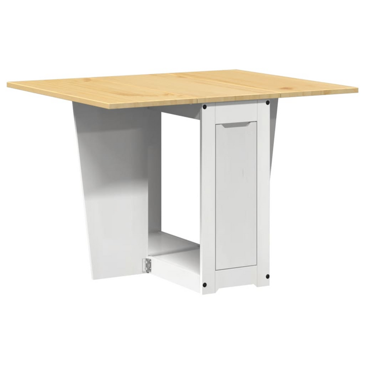 CORONA Foldable Butterfly Dining Table in White - Solid Pine Wood, Space-Saving, Extendable | Elegant & Versatile Design - Premium  from Home Treasures - Just £210.99! Shop now at Home Treasures