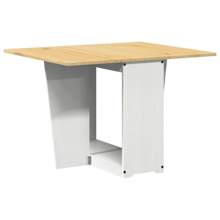 CORONA Foldable Butterfly Dining Table in White - Solid Pine Wood, Space-Saving, Extendable | Elegant & Versatile Design - Premium  from Home Treasures - Just £210.99! Shop now at Home Treasures