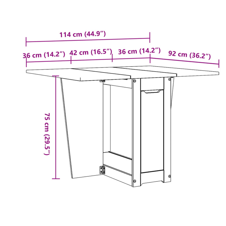 CORONA Foldable Butterfly Dining Table in White - Solid Pine Wood, Space-Saving, Extendable | Elegant & Versatile Design - Premium  from Home Treasures - Just £210.99! Shop now at Home Treasures