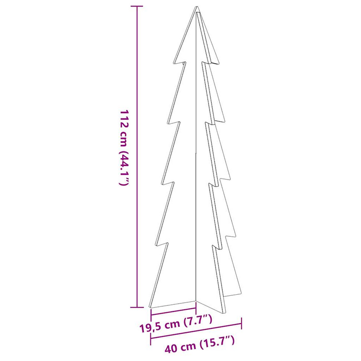 112 cm White Wooden Christmas Tree Decoration – Rustic Solid Pinewood Holiday Ornament - Premium  from Home Treasures - Just £40.99! Shop now at Home Treasures