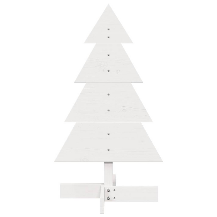 White Wooden Christmas Tree Decoration | 80cm Solid Pine Wood | Rustic Festive Holiday Decor - Premium  from Home Treasures - Just £20.99! Shop now at Home Treasures