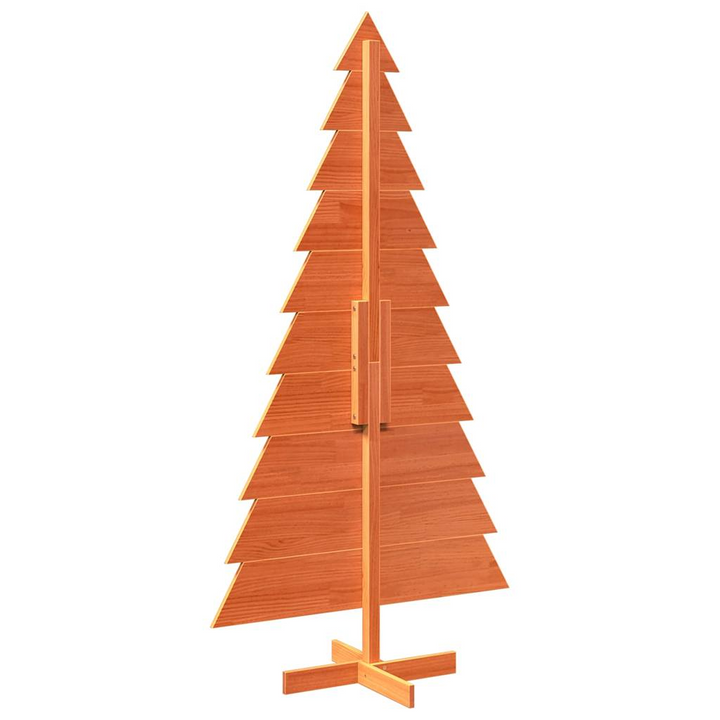 Wooden Christmas Tree - Wax Brown, Solid Pine Wood, Rustic Holiday Decoration - Premium  from Home Treasures - Just £45.99! Shop now at Home Treasures