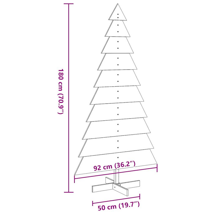 Wooden Christmas Tree - Wax Brown, Solid Pine Wood, Rustic Holiday Decoration - Premium  from Home Treasures - Just £45.99! Shop now at Home Treasures