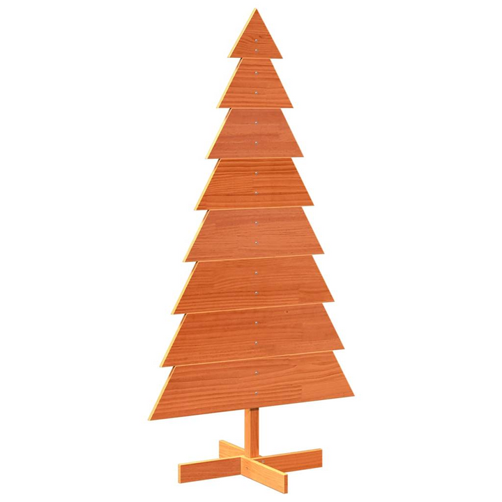 Rustic Wooden Christmas Tree for Festive Decoration, Wax Brown, 150 cm, Solid Pine Wood - Premium  from Home Treasures - Just £36.99! Shop now at Home Treasures