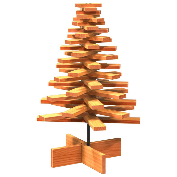 Solid Wood Pine Christmas Tree for Festive Home or Office Décor - Wax Brown Finish - Premium  from Home Treasures - Just £47.99! Shop now at Home Treasures