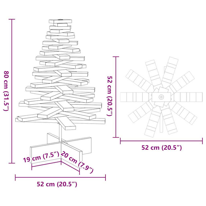 Solid Wood Pine Christmas Tree for Festive Home or Office Décor - Wax Brown Finish - Premium  from Home Treasures - Just £47.99! Shop now at Home Treasures