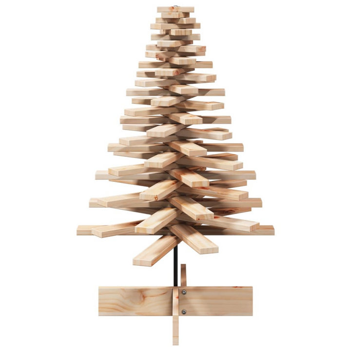 Solid Pine Wood Christmas Tree - Rustic Holiday Decoration with Rotating Branches - Premium  from Home Treasures - Just £75.99! Shop now at Home Treasures