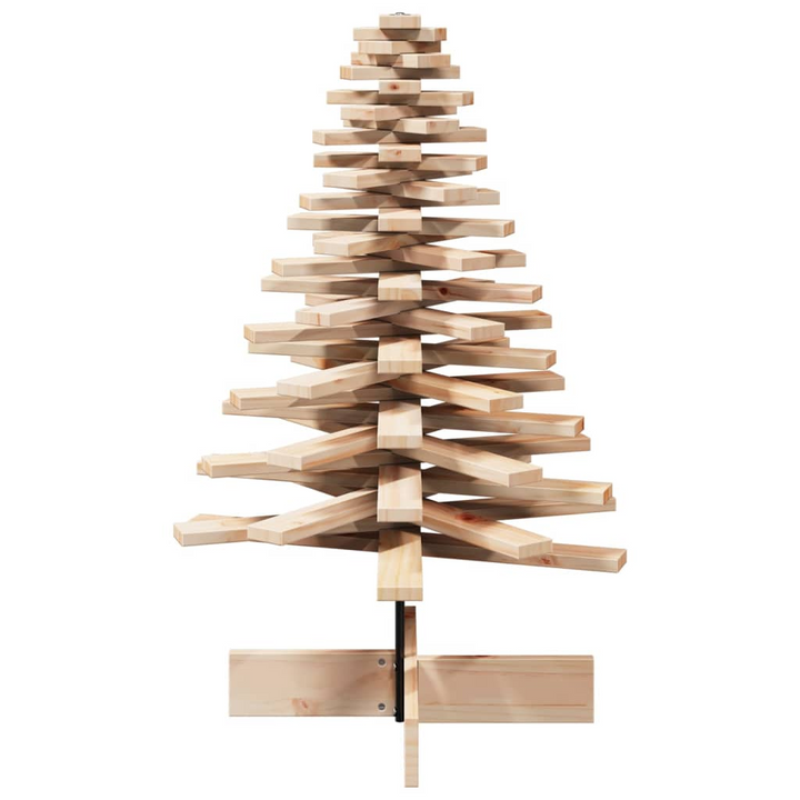 Solid Pine Wood Christmas Tree - Rustic Holiday Decoration with Rotating Branches - Premium  from Home Treasures - Just £75.99! Shop now at Home Treasures