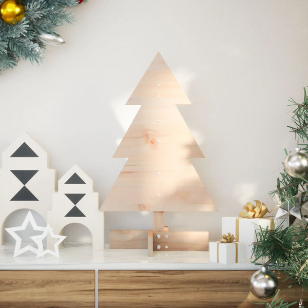 Solid Pinewood Christmas Tree - Rustic Wooden Holiday Decoration - Premium  from Home Treasures - Just £22.99! Shop now at Home Treasures