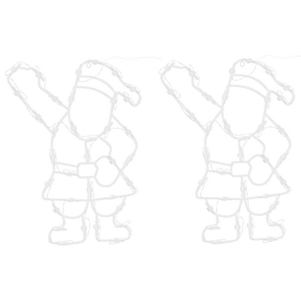 Christmas Lights Santa Silhouette - 2 pcs, 35 LEDs, Warm White, Perfect Indoor Holiday Decoration - Premium  from Home Treasures - Just £16.99! Shop now at Home Treasures