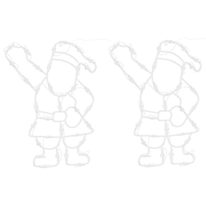 Christmas Lights Santa Silhouette - 2 pcs, 35 LEDs, Warm White, Perfect Indoor Holiday Decoration - Premium  from Home Treasures - Just £16.99! Shop now at Home Treasures