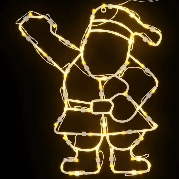 Christmas Lights Santa Silhouette - 2 pcs, 35 LEDs, Warm White, Perfect Indoor Holiday Decoration - Premium  from Home Treasures - Just £16.99! Shop now at Home Treasures