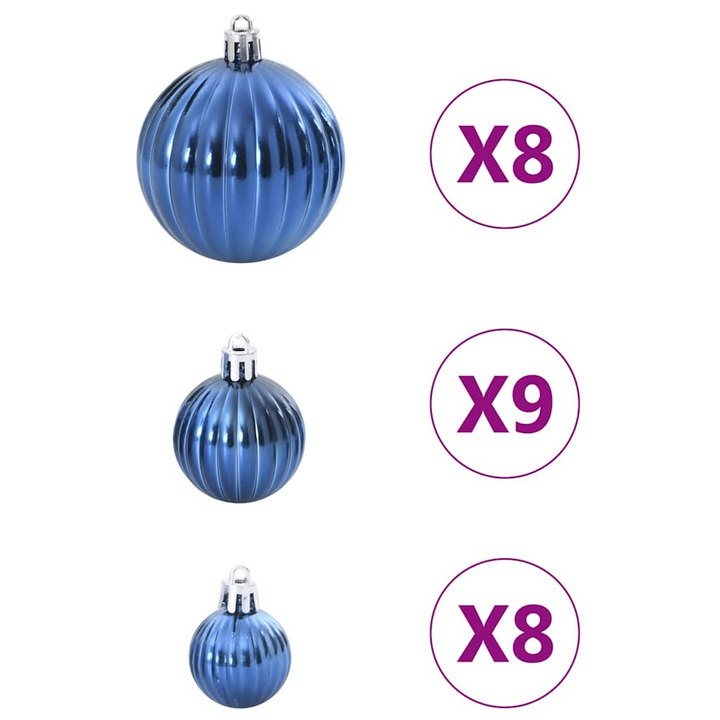 Christmas Baubles Set of 100 - Blue Ornaments in Multiple Sizes (3/4/6 cm) for Festive Decoration - Premium  from Home Treasures - Just £18.99! Shop now at Home Treasures