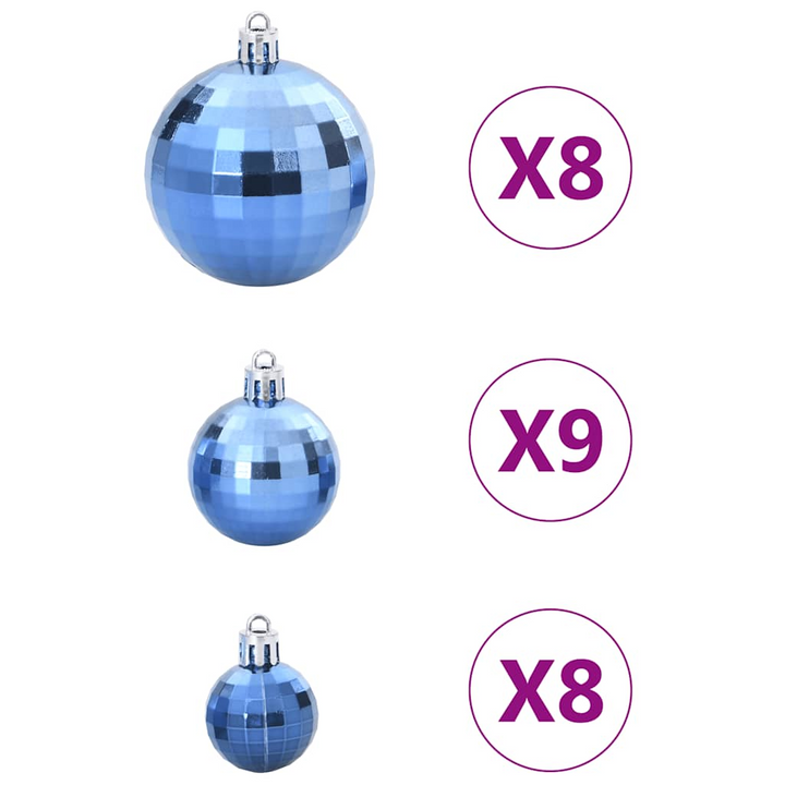 Christmas Baubles Set of 100 - Blue Ornaments in Multiple Sizes (3/4/6 cm) for Festive Decoration - Premium  from Home Treasures - Just £18.99! Shop now at Home Treasures