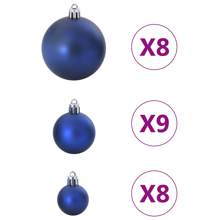 Christmas Baubles Set of 100 - Blue Ornaments in Multiple Sizes (3/4/6 cm) for Festive Decoration - Premium  from Home Treasures - Just £18.99! Shop now at Home Treasures