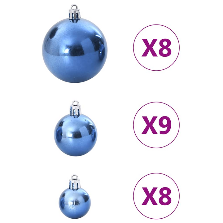 Christmas Baubles Set of 100 - Blue Ornaments in Multiple Sizes (3/4/6 cm) for Festive Decoration - Premium  from Home Treasures - Just £18.99! Shop now at Home Treasures