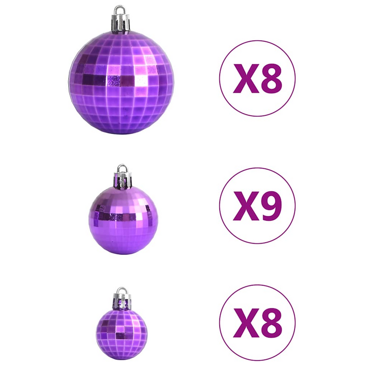 Christmas Baubles 100 pcs - Lila, Durable Plastic, Various Sizes (Ø3/4/6 cm) - Perfect for Festive Decoration - Premium  from Home Treasures - Just £18.99! Shop now at Home Treasures