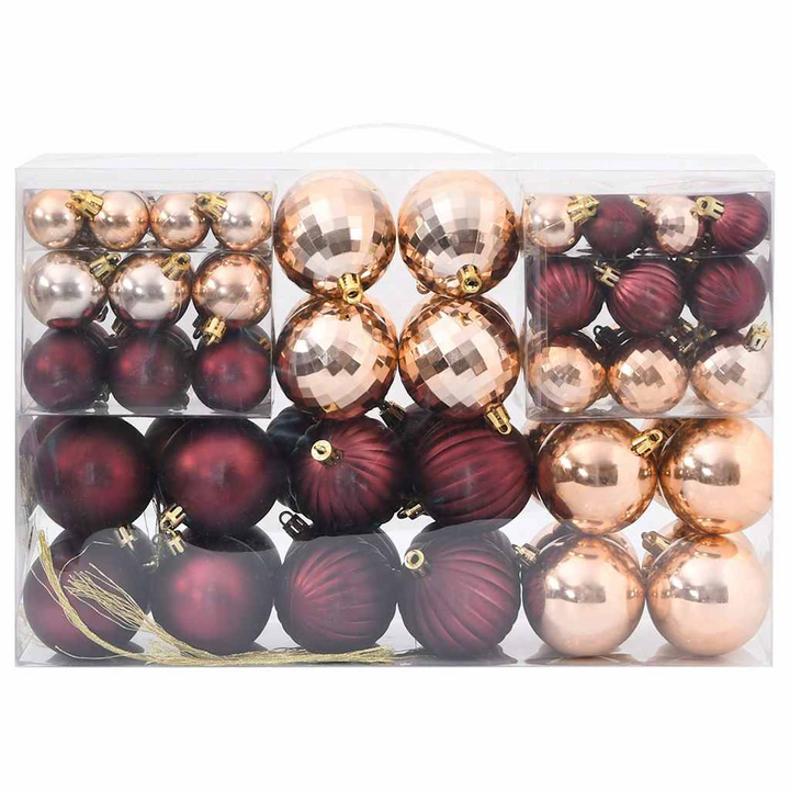 Christmas Baubles - Champagne & Dark Brown, Ø3/4/6 cm - Elegant Xmas Tree Ornaments - Premium  from Home Treasures - Just £21.99! Shop now at Home Treasures