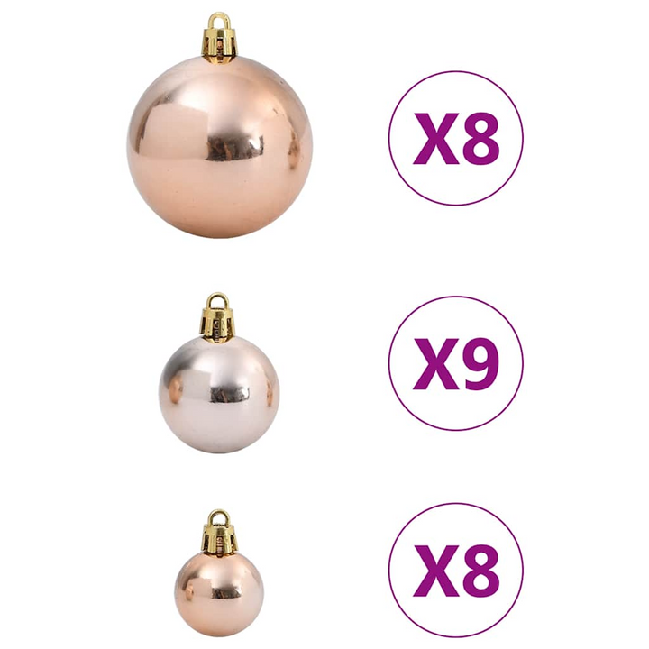 Christmas Baubles - Champagne & Dark Brown, Ø3/4/6 cm - Elegant Xmas Tree Ornaments - Premium  from Home Treasures - Just £21.99! Shop now at Home Treasures