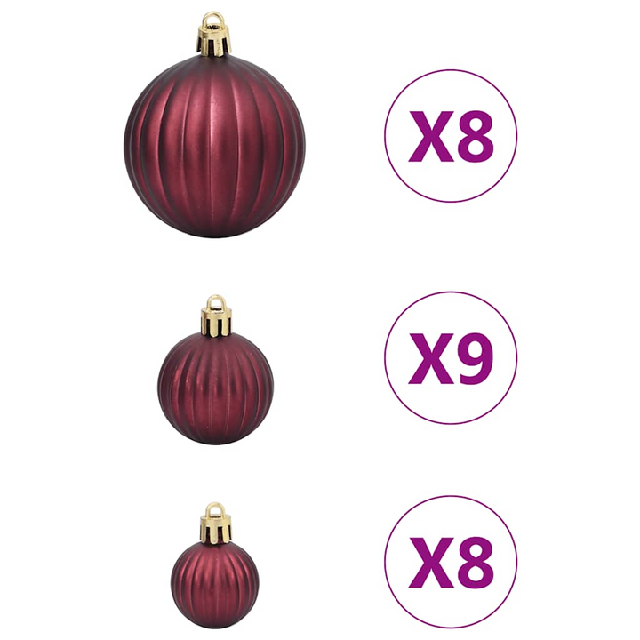 Christmas Baubles - Champagne & Dark Brown, Ø3/4/6 cm - Elegant Xmas Tree Ornaments - Premium  from Home Treasures - Just £21.99! Shop now at Home Treasures