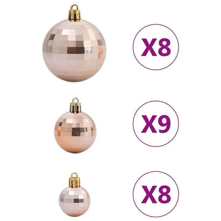 Christmas Baubles - Champagne & Dark Brown, Ø3/4/6 cm - Elegant Xmas Tree Ornaments - Premium  from Home Treasures - Just £21.99! Shop now at Home Treasures