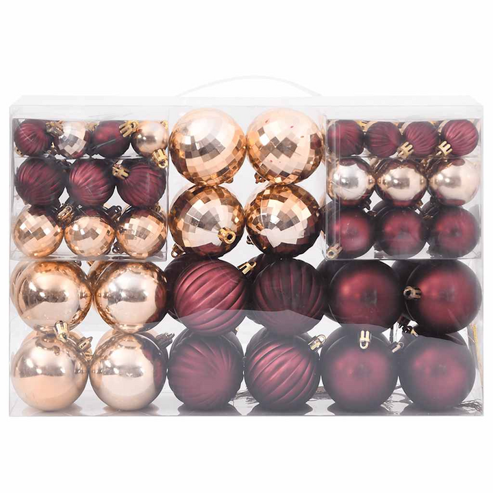 Christmas Baubles - Champagne & Dark Brown, Ø3/4/6 cm - Elegant Xmas Tree Ornaments - Premium  from Home Treasures - Just £21.99! Shop now at Home Treasures