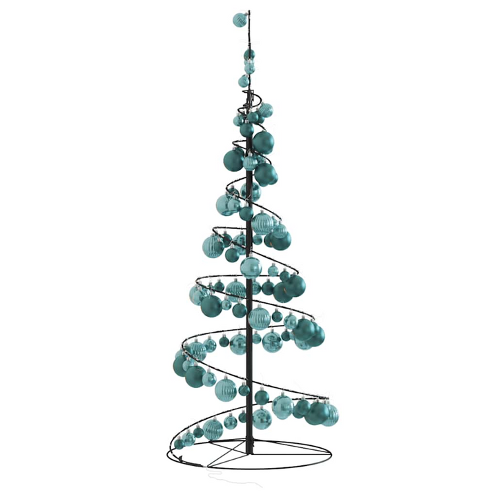 Festive Christmas Tree Light Cone with 80 LEDs & Baubles - Warm White, 120 cm - Premium  from Home Treasures - Just £56.99! Shop now at Home Treasures